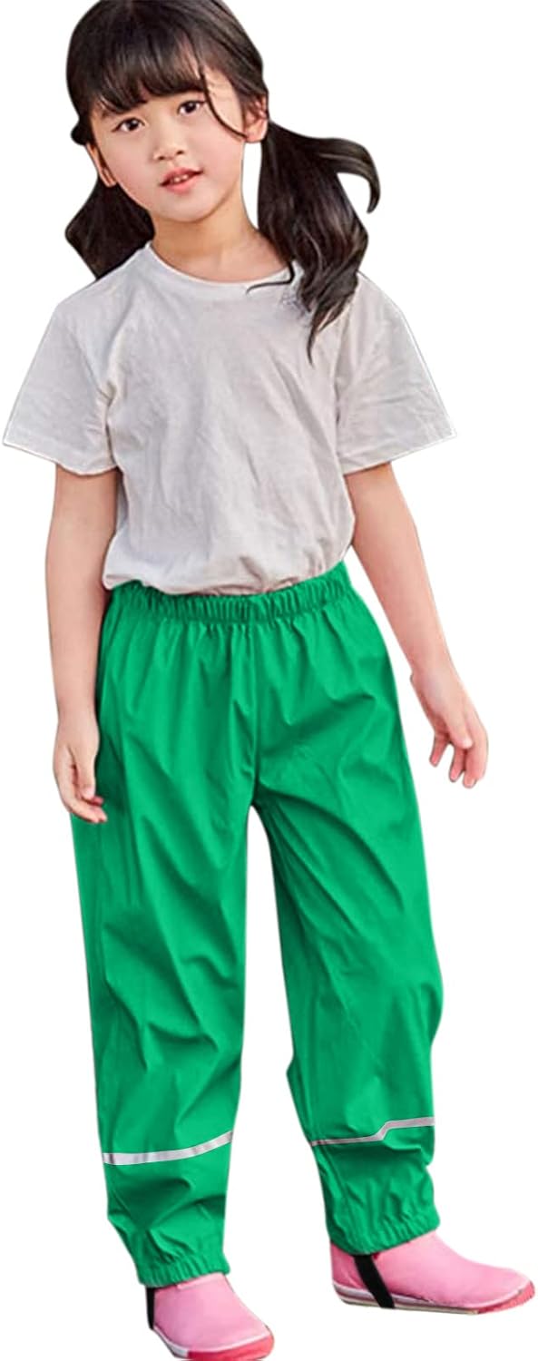 Toddler Rain Pants Water-proof Rain Dirty Proof Suspender Trousers for Boys Girls Lightweight Outdoor Rain 𝐁ib