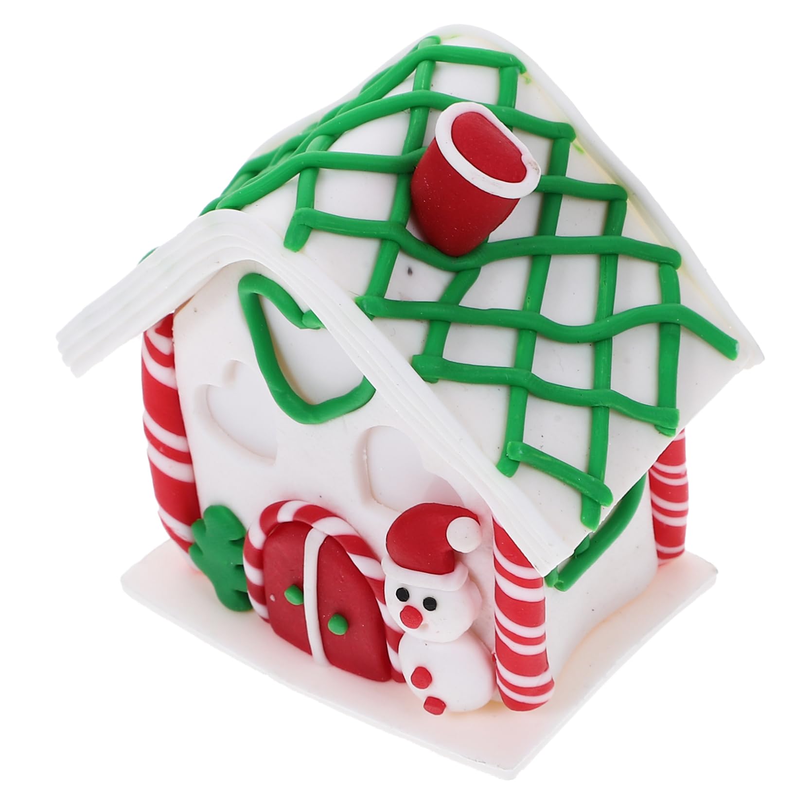STOBAZA Christmas Miniature House Ornament Light Up Gingerbread Cottage Decoration for Holiday Desktop Adornment Festive Christmas Year and Special Occasions