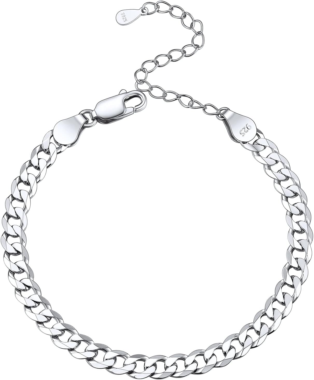ChicSilver Personalized Tiny Heart/Star/Moon/Dot/Lotus Bracelet, Sterling Silver Dainty Link Chain Bracelet for Women, Silver/Gold Plated/Rose Gold Plated (with Gift Box)