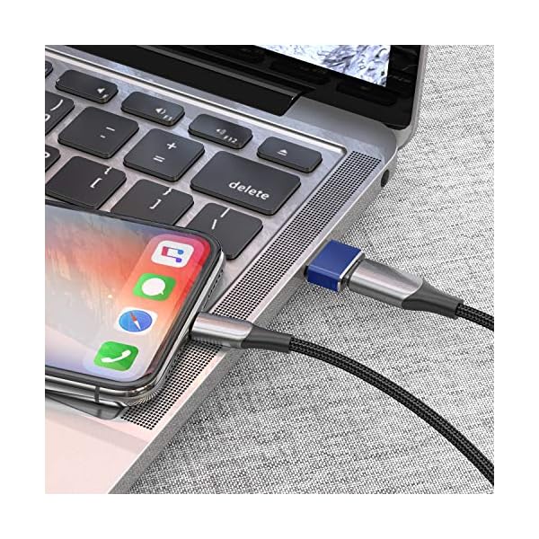 Basesailor USB C Buchse auf USB Stecker Adapter 4Stück,Typ C auf USB A Ladekabel Adapter für iPhone 12 13 Pro Max,SE… – Bild 8