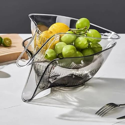 Miniatura 6 de Cesta de drenaje multifuncional, cesta de drenaje para fregadero de cocina, cesta de drenaje multifuncional para lavado de verduras y frutas (1