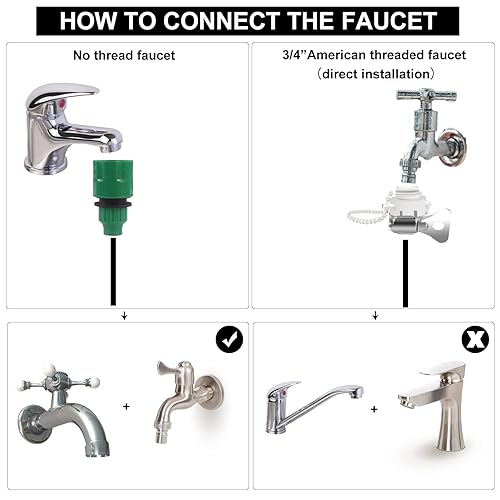 Miniatura 5 de Kit de riego por goteo, equipo de riego de jardín de 164 pies98.4 ft, 50 piezas, sistema de rociadores de 14 pulgadas, tubo de distribución en