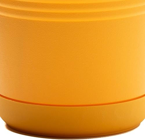 Miniatura 9 de Bloem Saturn SP1423 - Macetero con platillo, 14pulgadas, color amarillo tierra