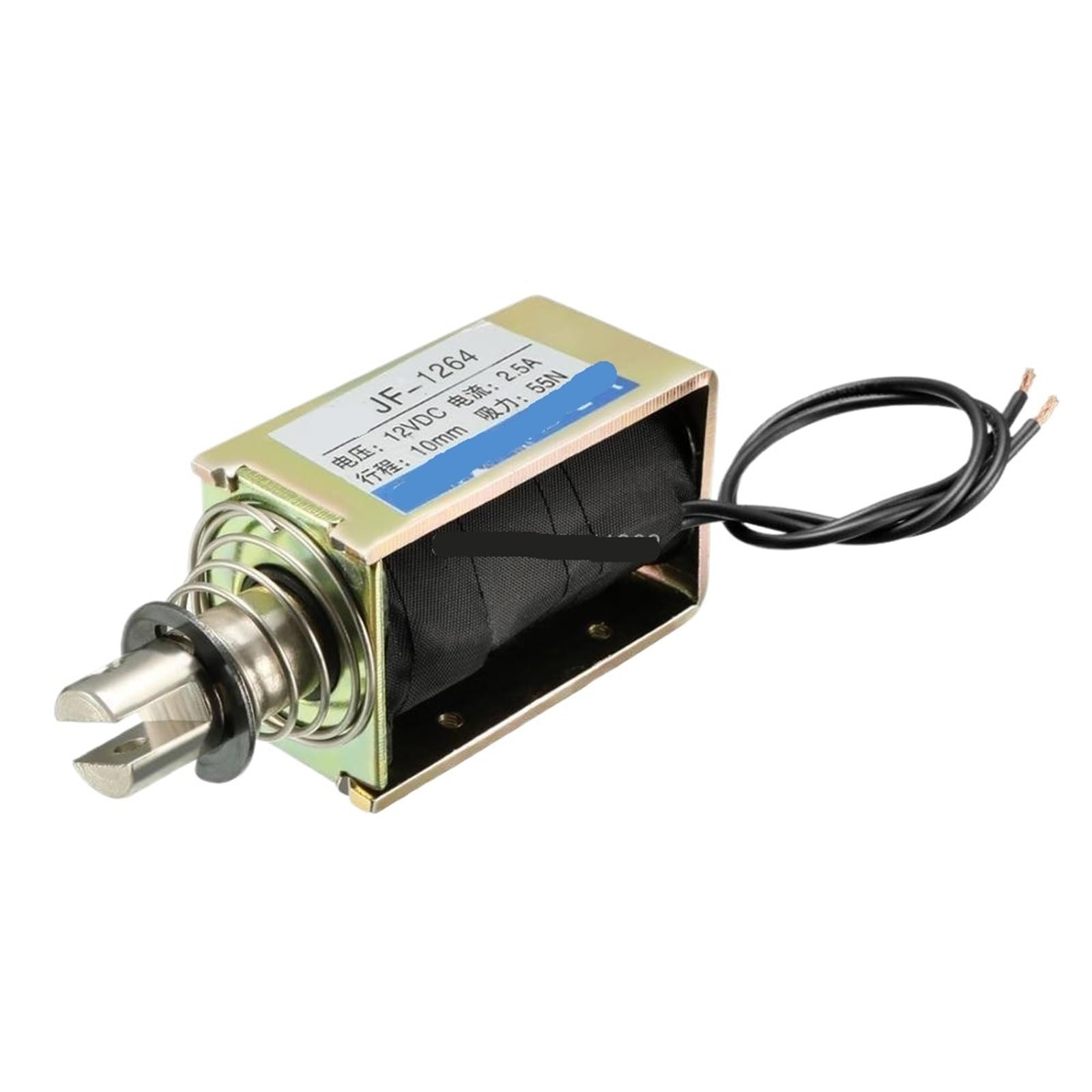 Électroaimant linéaire puissant avec force de 55N et course 10mm 24V CC