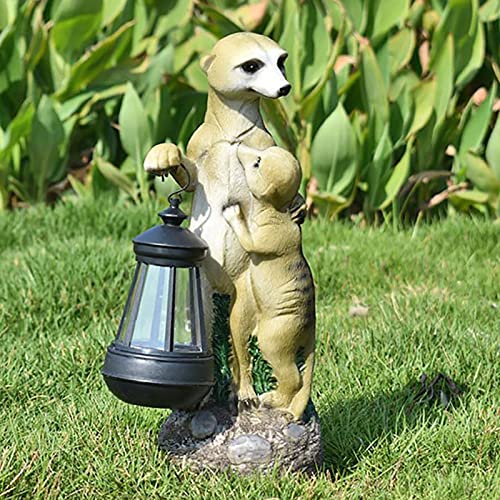 Lampe solaire suricate pour éclairer une allée sombre et décorer sans électricité