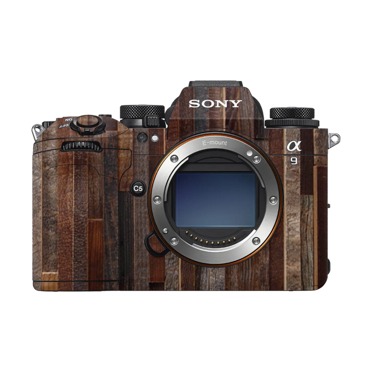 Camera Skin Compatible with Sony Alpha 9 III (2024) - Woody - Premium 3M Vinyl Protective Wrap Decal Cover - Easy to Apply | Crafted in the USA by MightySkins