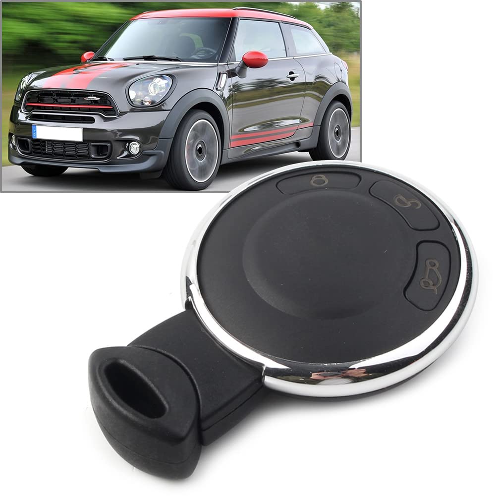 Keymall Coque De Clé De Voiture à 3 Boutons Pour BMW Mini Cooper 2007-2014, Juste Coque De Clé