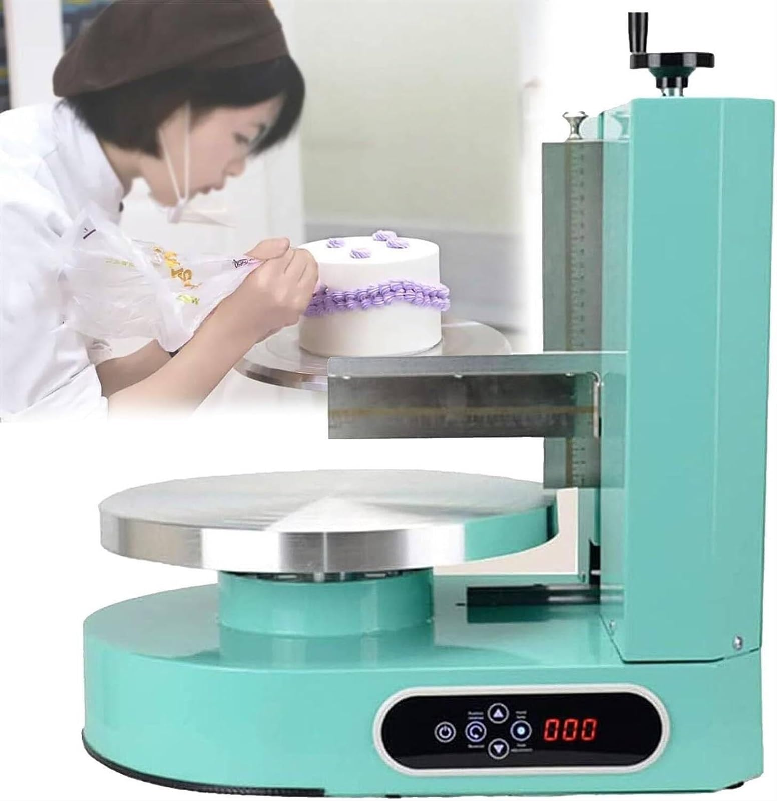 Máquina automática for esparcir Cobertura de Pasteles, espátula for esparcir Crema for Pasteles de cumpleaños y Bodas(Green)