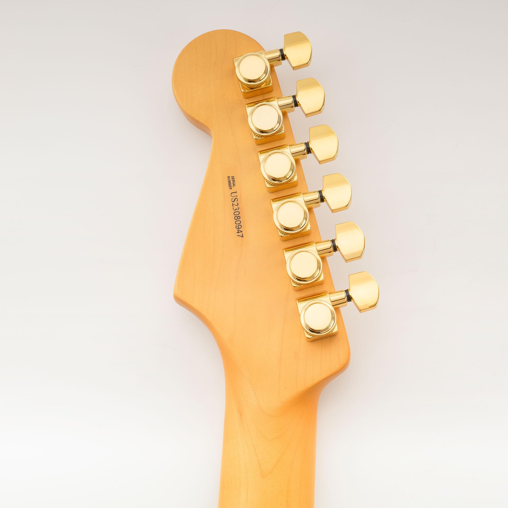Musiclily Pro 6 en Ligne 2-Pin Mécaniques à Blocage 18:1 Ratio Locking Tuners avec Bouton Hex pour Guitare électrique Fender Strat Tele, Doré