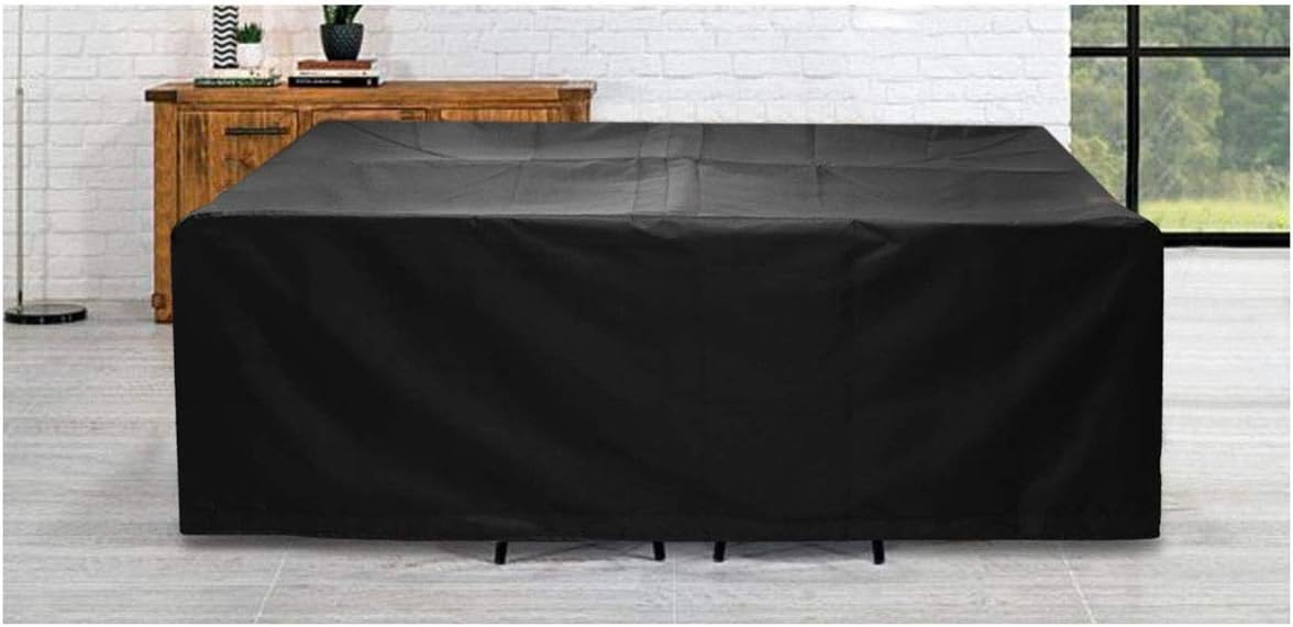 Amazon Com Garden Furniture Cover Waterproof Outdoor Furniture Covers Bistro Patio Furniture Covers Rectangular Windproof And Anti Uv Garden Table Covers Black Size 123x123x74cm Garden Outdoor