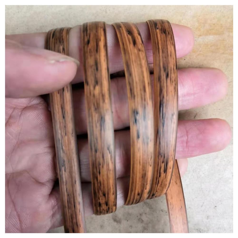 213ft PE Flat Rattan Woven Rope, Plastic Wicker Furniture Repair Rattan, Synthetic Rattan Replacement Material for Patio - Dark Wood Color