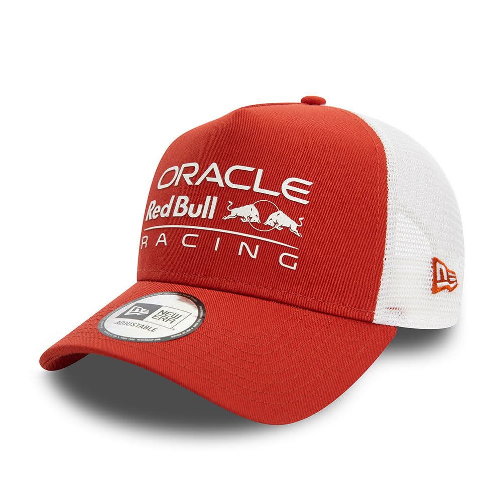 New Era Men's Red A-Frame Snapback Trucker Cap - Bull Racing Rusty
