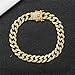 kelistom Cuban Link Anklet Bracelet for Women Men Hip-hop 18K Gold/White Gold Plated Iced Out Rhinestones Filled Chain Ankle Bracelets, 9