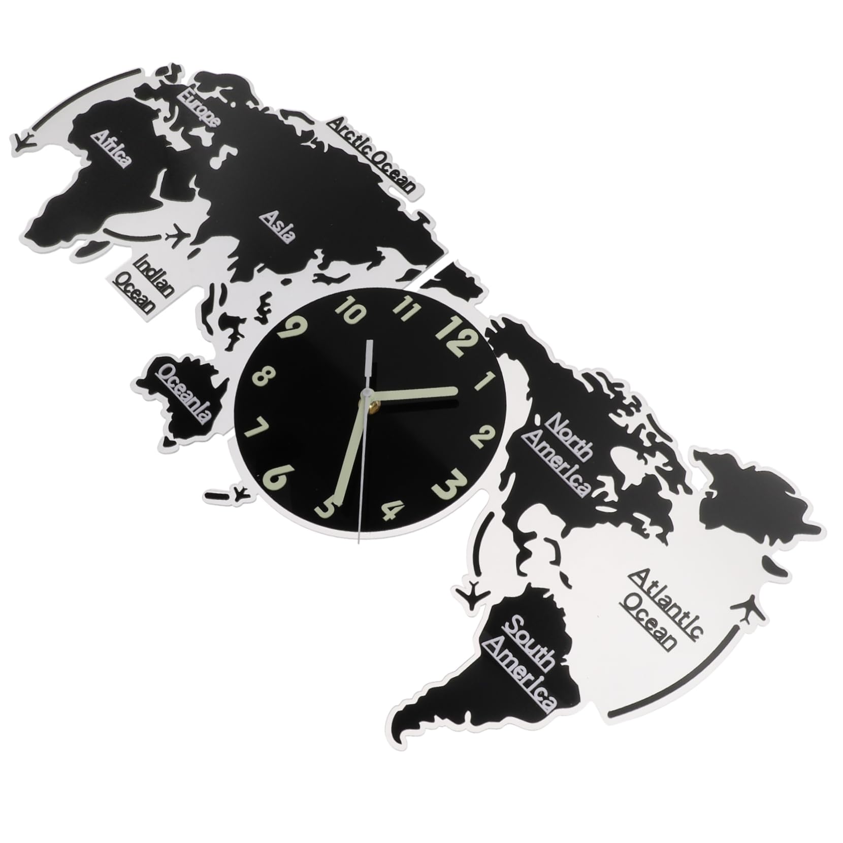 Horloge murale silencieuse Mikikit noire sans tic-tac