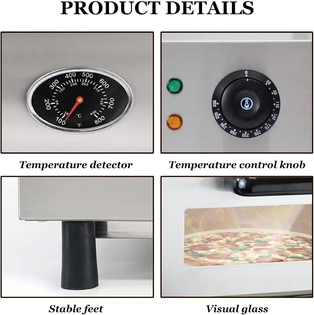 Double Deck Commercial Pizza Drawer Toaster Oven, Electric Multipurpose Snack Toaster Oven Or Restaurant Kitchen, Countertop Stainless Steel Construction