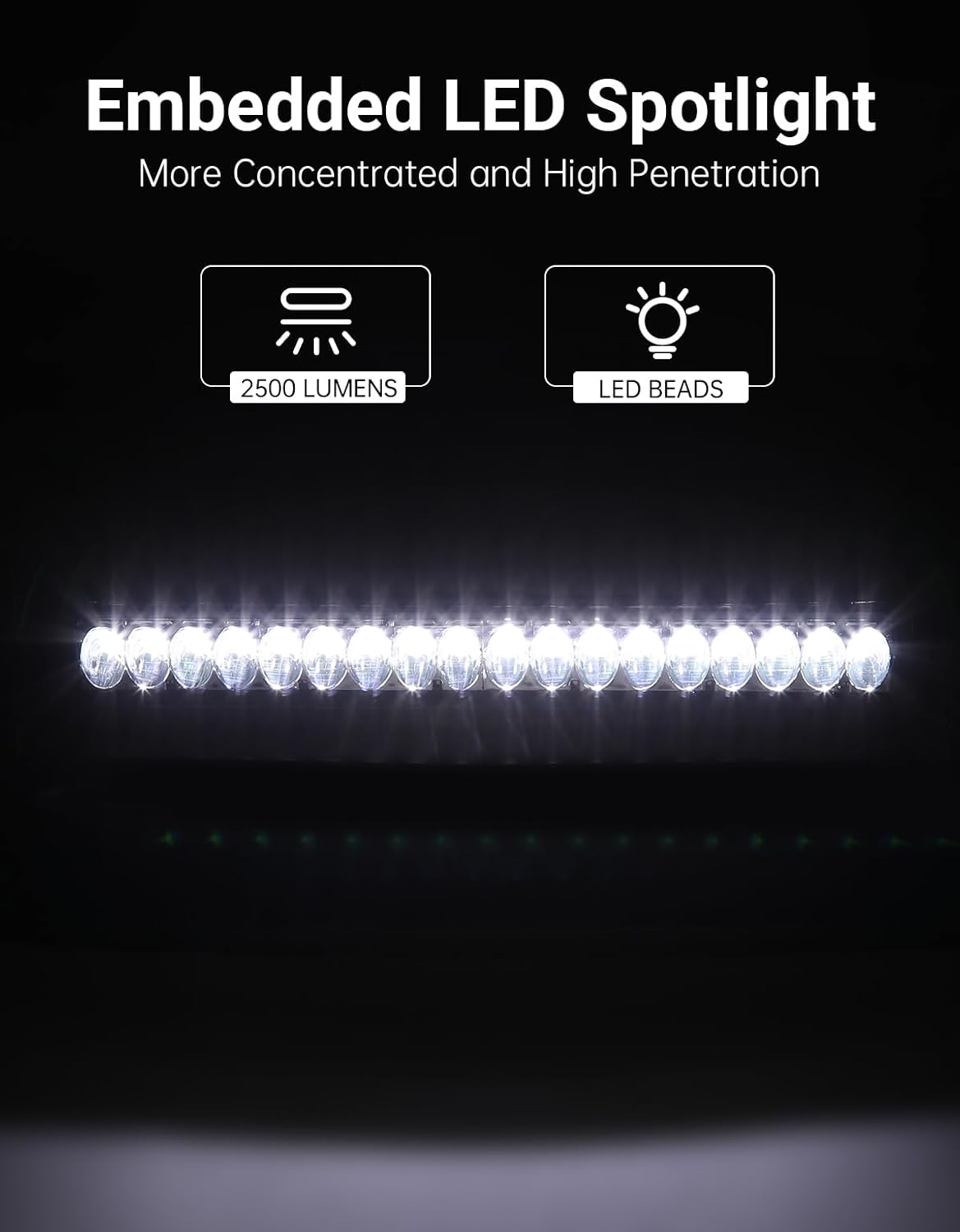 Sport Hood Scoop with LED Spotlight for Kawasaki Mule Pro FXT, PP Material Carbon Fiber Pattern Front Hood Cover with Auxiliary Light for Kawasaki Mule Pro FXT DXT DX FX 2015-2025 Accessories