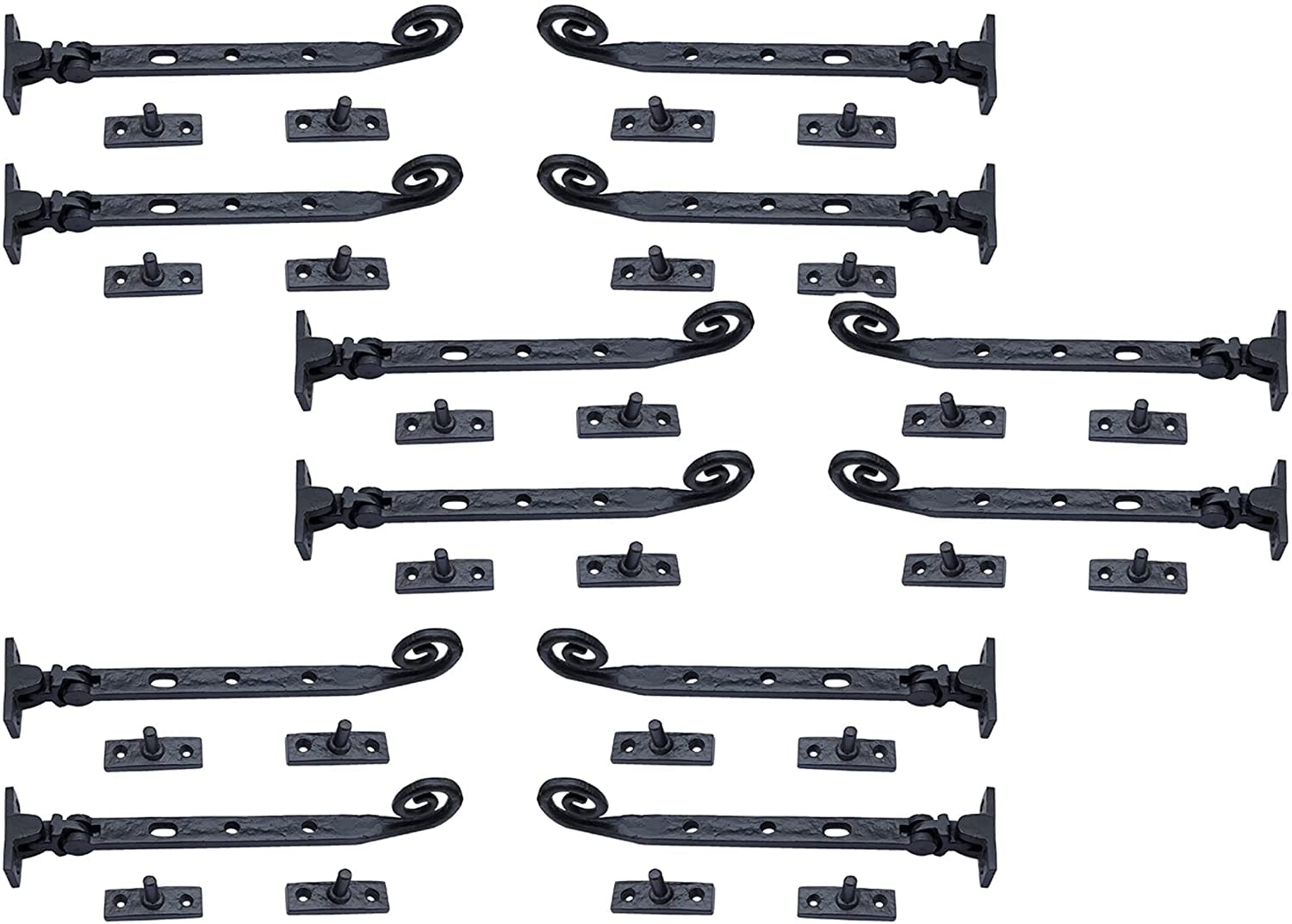 Adonai Hardware 9.50 Inch "Araunah" Antique Cast Iron Window Casement Stay (Supplied as 2 pieces per pack) - Matte Black Powder Coated — Amazon image 2