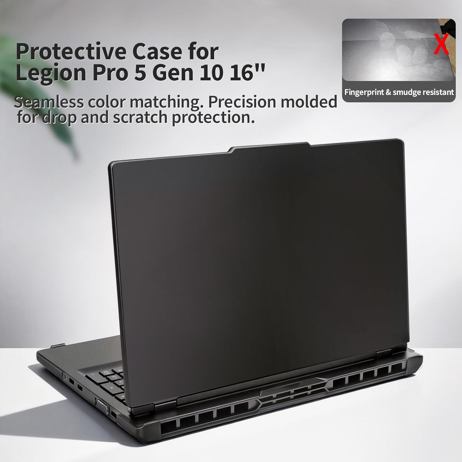 Laptop Case Set for 2025 Legion Pro 5 / 5i Gen 10 Intel 16" Scratch-Resistant & Drop-Resistant Hard Shell Frosted Transparent​ Protective Cover + Keyboard Cover（Matte Black）