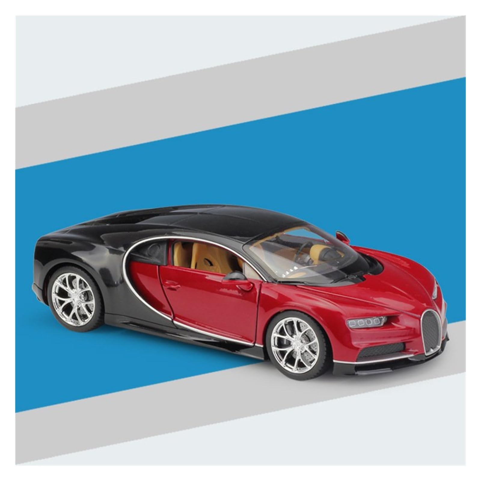 UIFCOG Die Cast Collectible Car Model 1:24 For Bugatti For Chiron Alloy Metal Diecast Model Car Collections(Red)