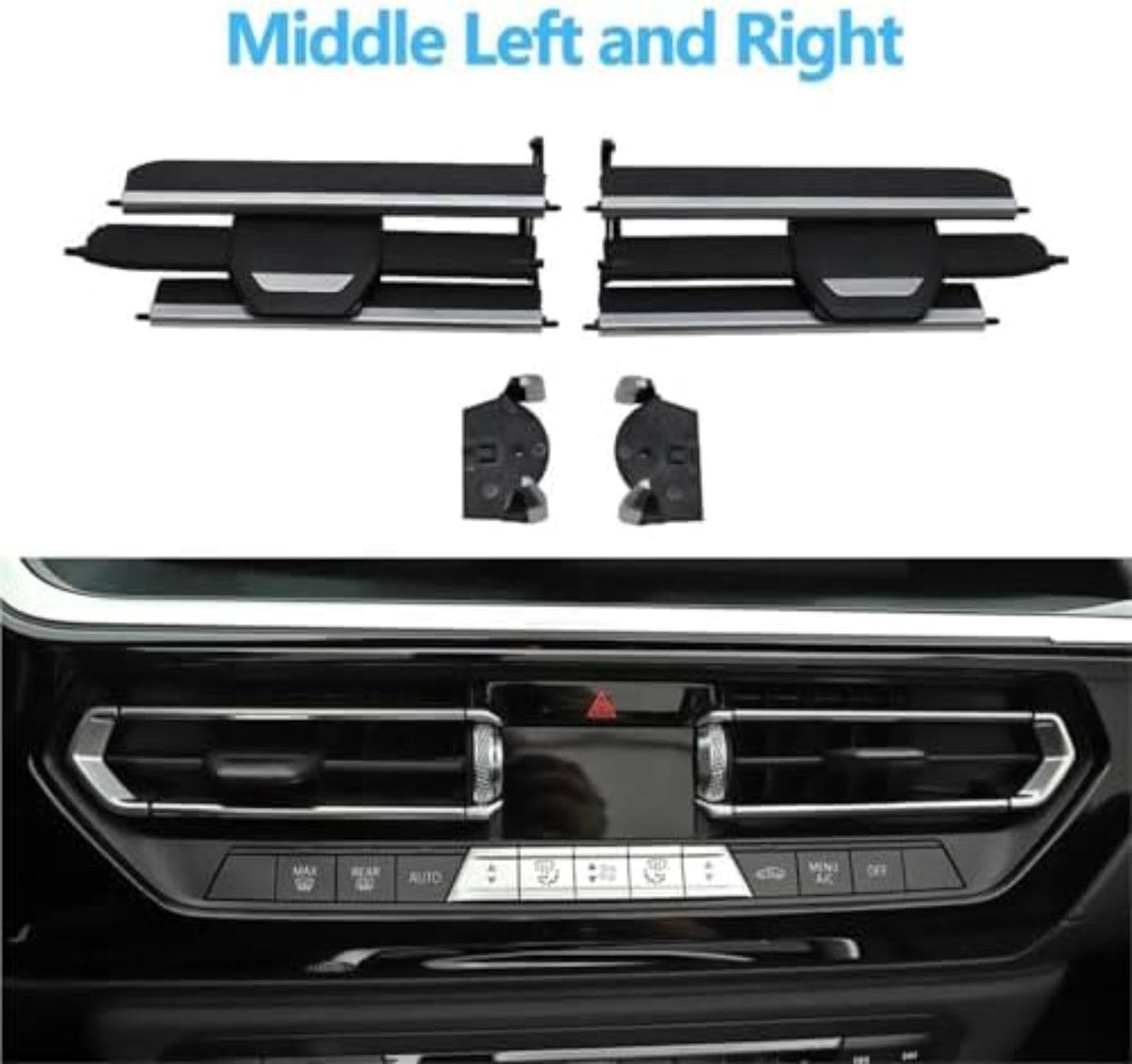 Zestaw naprawczy nawiewu powietrza środkowego lewego prawego grilla samochodu, dla Bmw 1 2 3 4 Z4 X3 X4 serii F40 F44 G20 G28 G29 G01 G02 Wylot Klips na nawiew powietrza w desce (L and R)