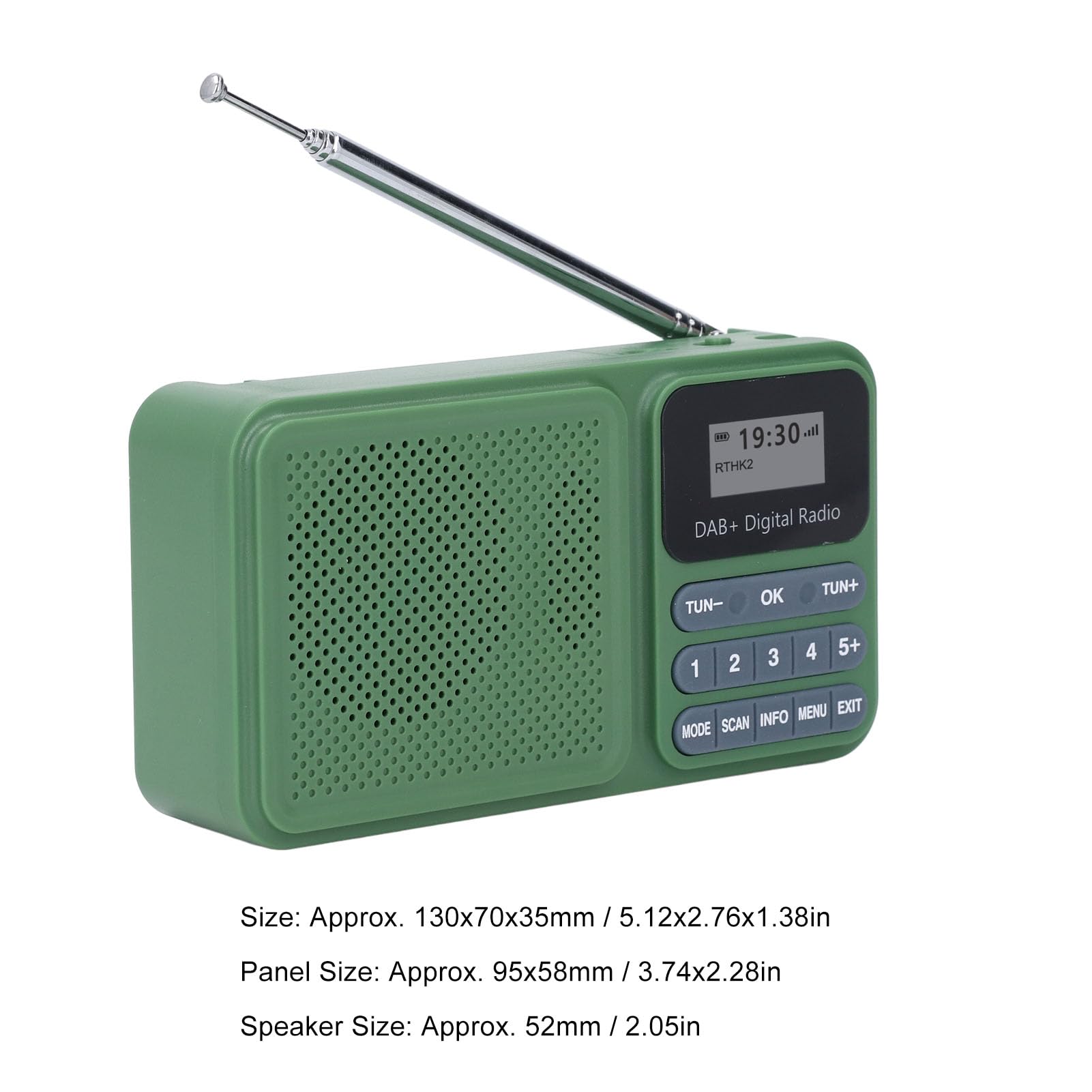 Topiky Radio DAB, altoparlante ad energia solare con suono stereo da 3 W, riproduzione di musica USB, 30 stazioni preimpostate, per ricezione DAB DAB DAB + FM