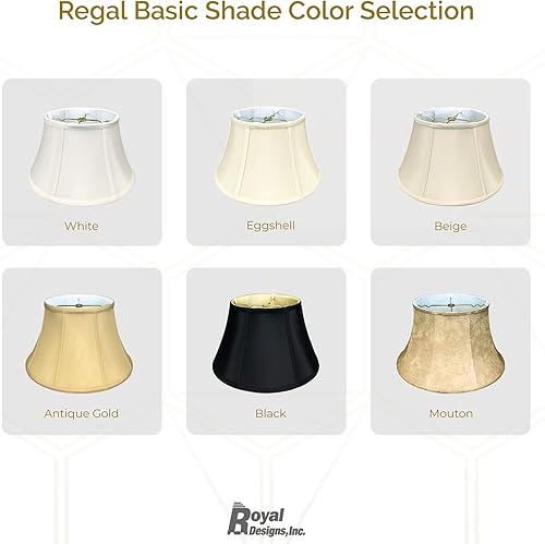 Miniatura 5 de Royal Designs BS-711-12AGL - Pantalla de pared con campana de tambor poco profunda, oro antiguo, 8 x 12.5 x 7.6 pulgadas