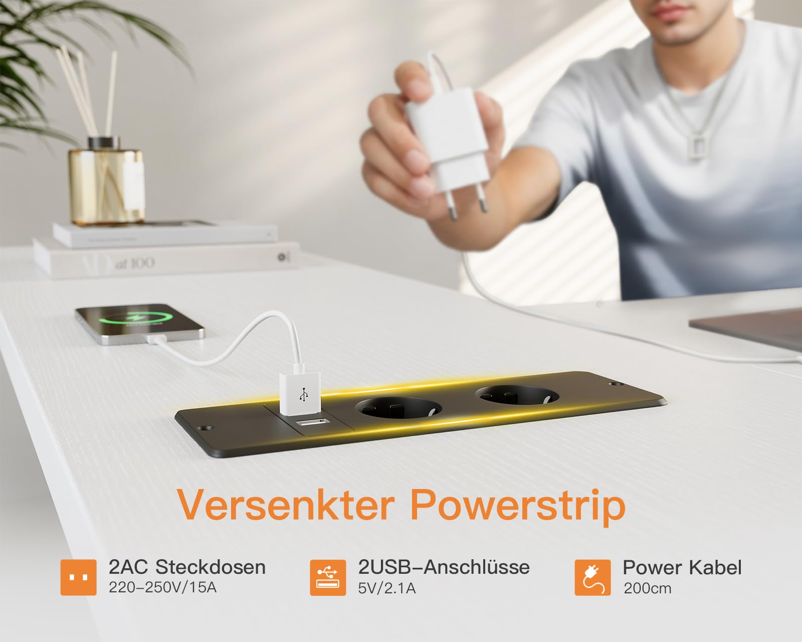 Coleshome Schreibtisch mit 2 Schubladen und Regal, 140×80 cm Eckschreibtisch mit Stauraum und Steckdose, Umkehrbarer Gaming Tisch für Homeoffice & Familienecke, Weiß