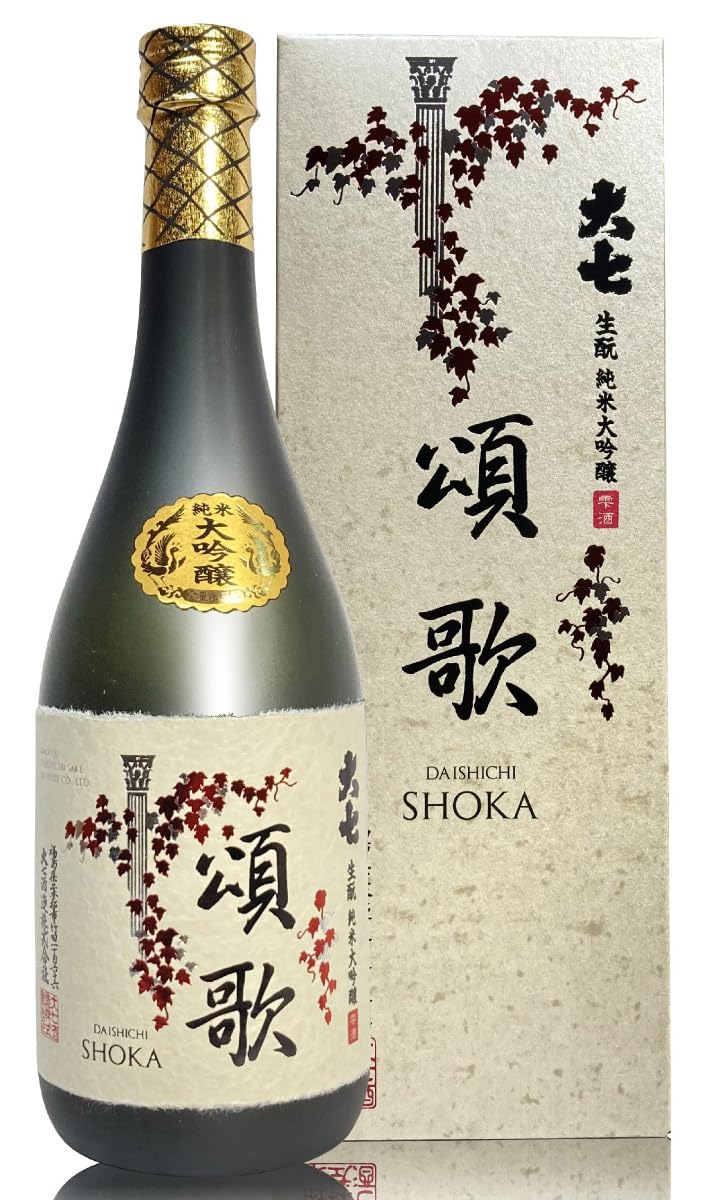 Amazon.co.jp: 大七純米大吟醸雫酒 頌歌 720ml箱入 福島県地酒