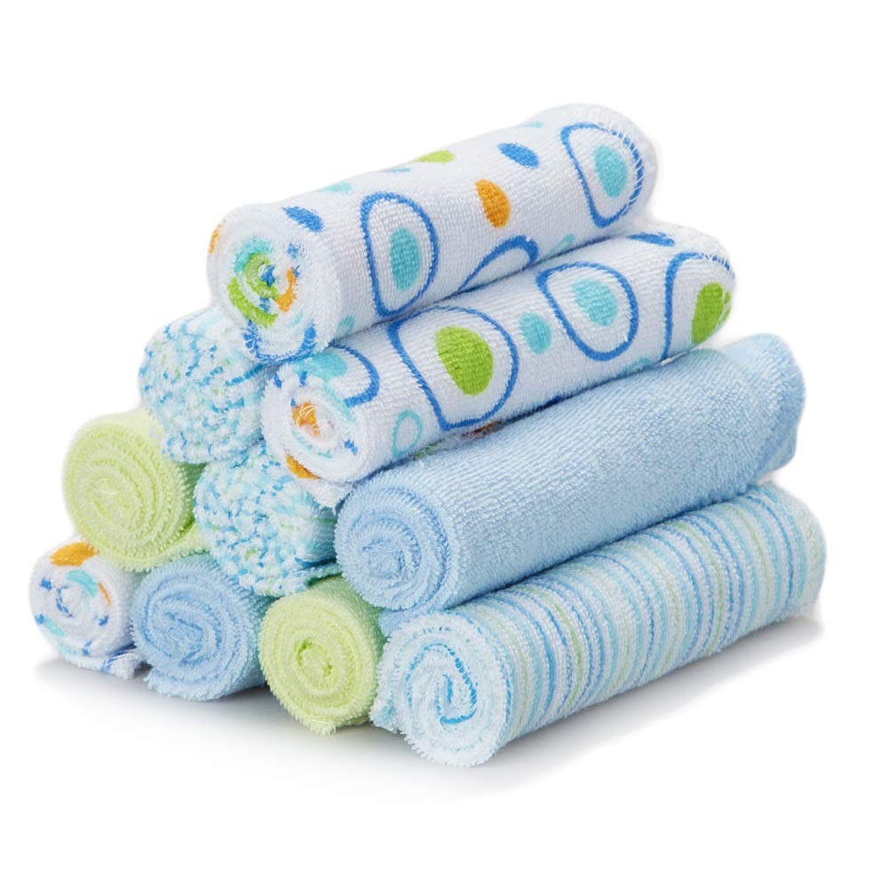 Spasilk Washcloth Wipes Set for Newborn Boys and Girls