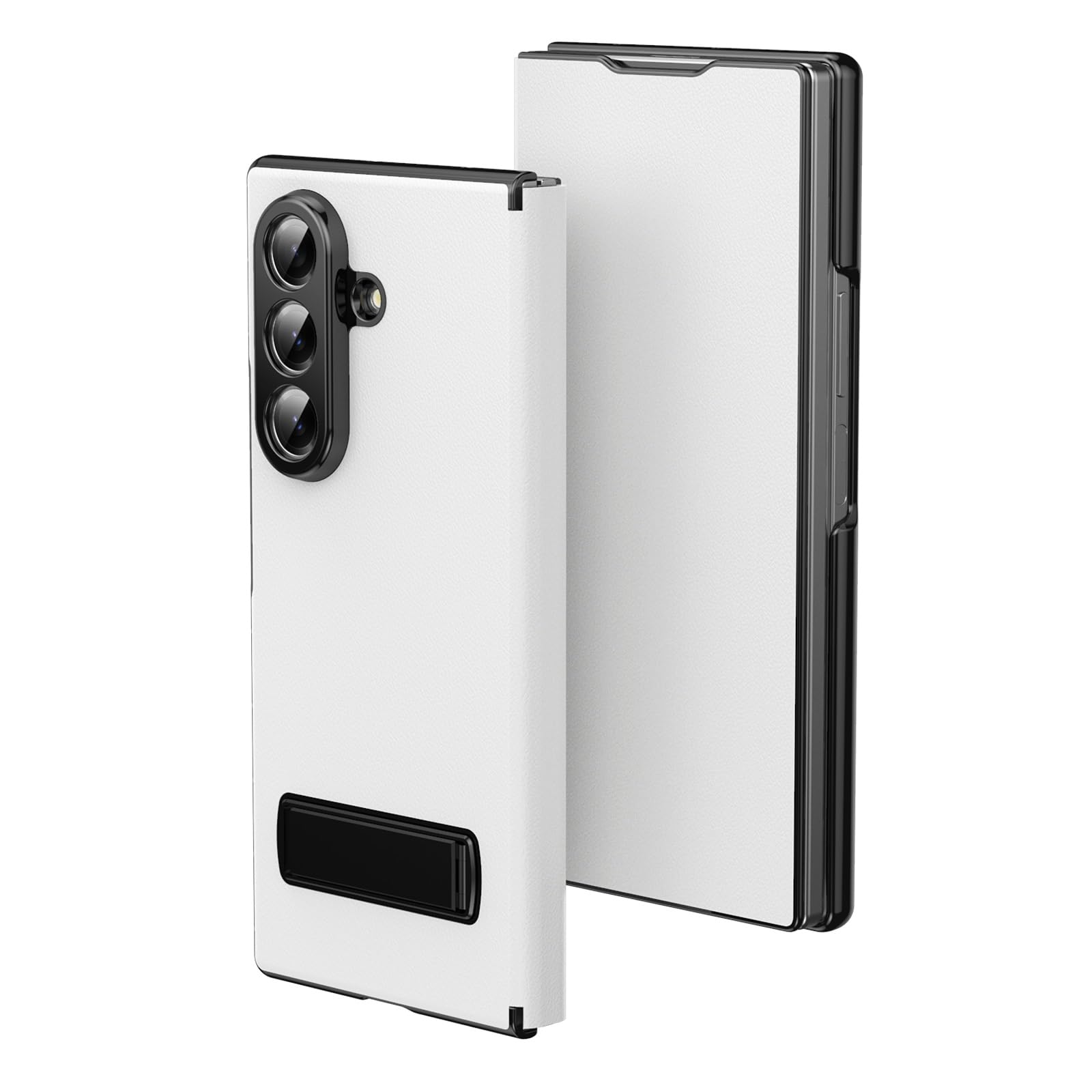 Coque rigide Samsung Z Fold 7 anti-rayures étui cuir avec béquille de visionnage - 8