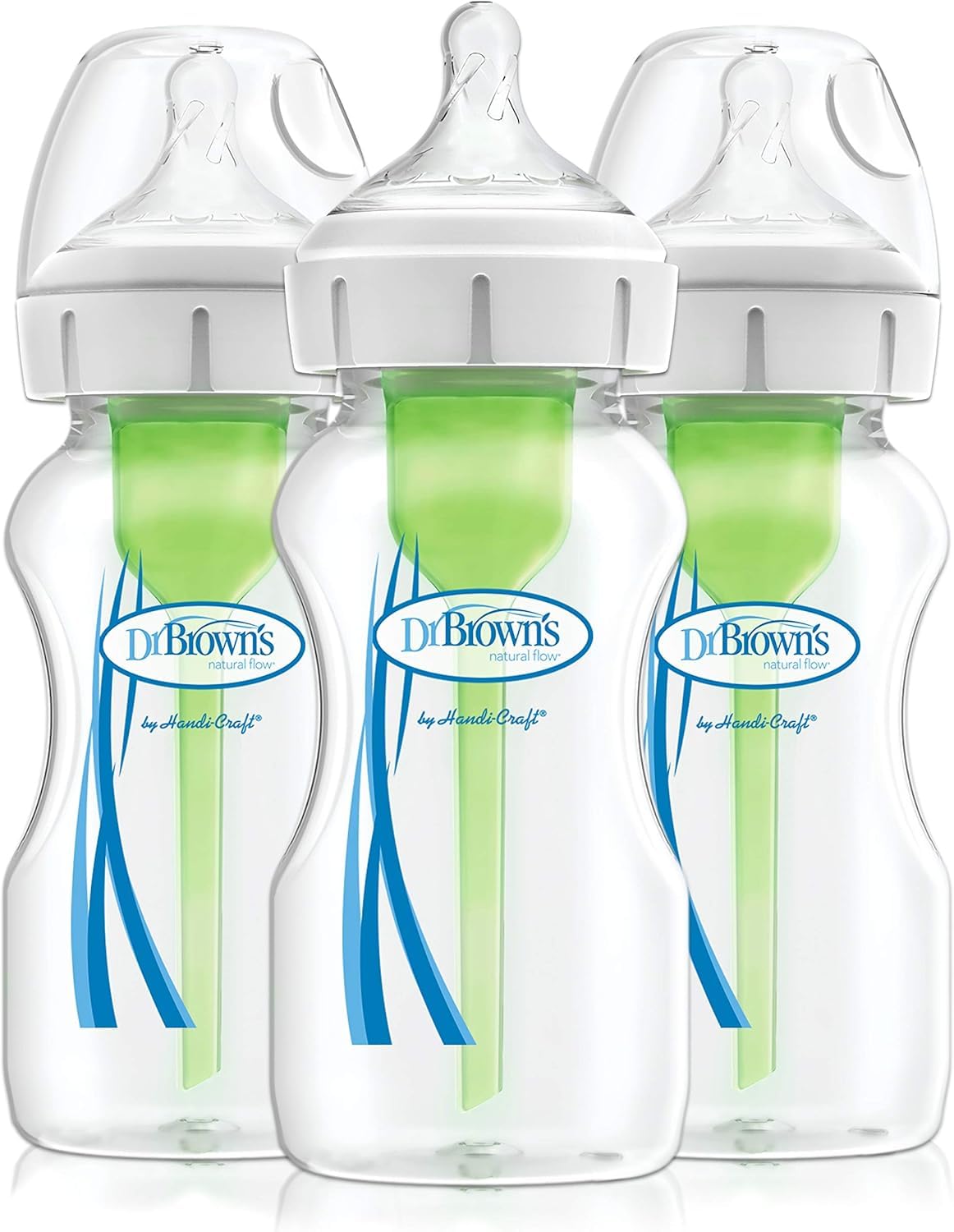 Dr. Brown's Options+ Anti Colic Wide Neck Baby Bottles, Pack of 3