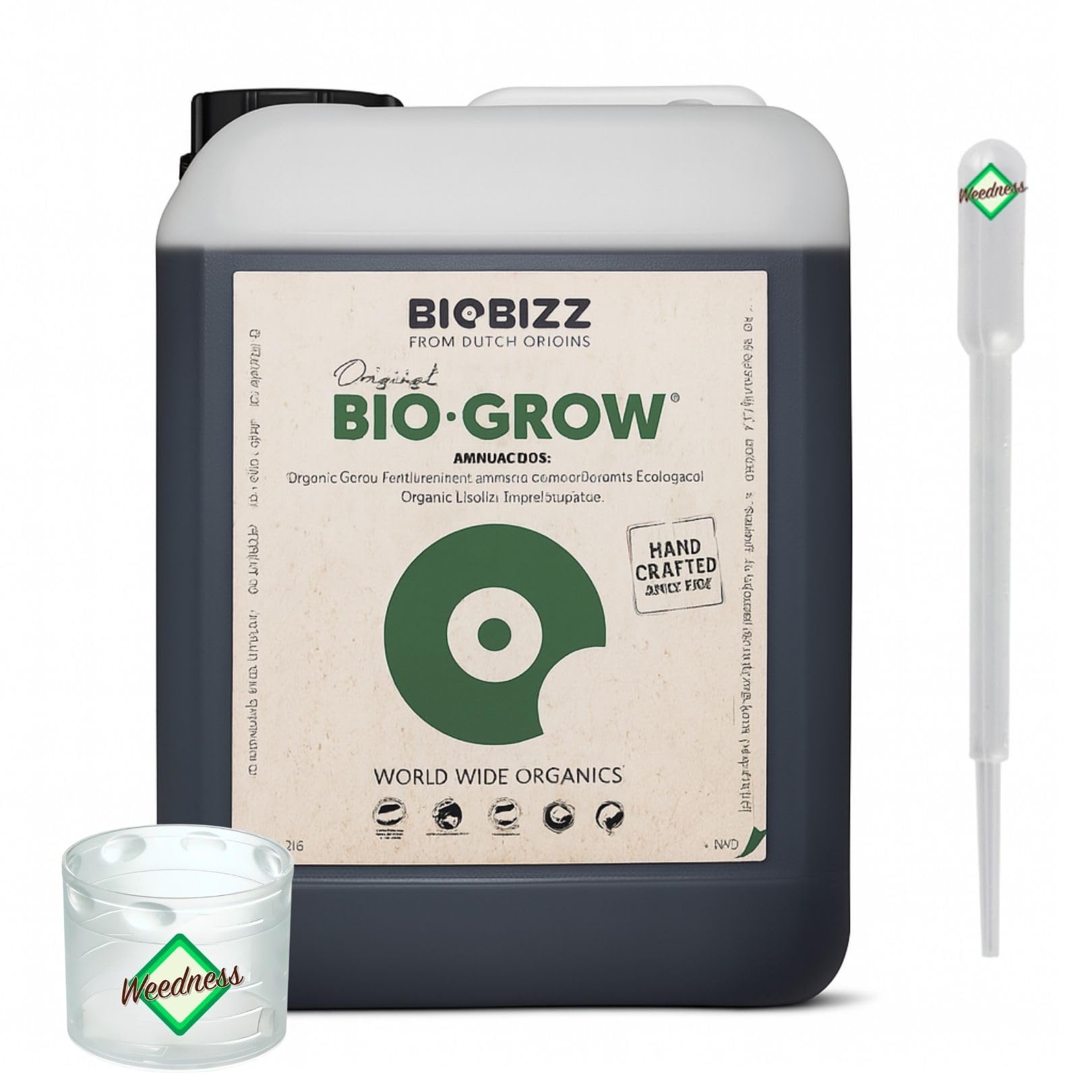 Weedness BioBizz Bio Grow 10 litrów – naturalny nawóz do uprawy pomidorów w płynie orchidee bonsai organiczny NPK