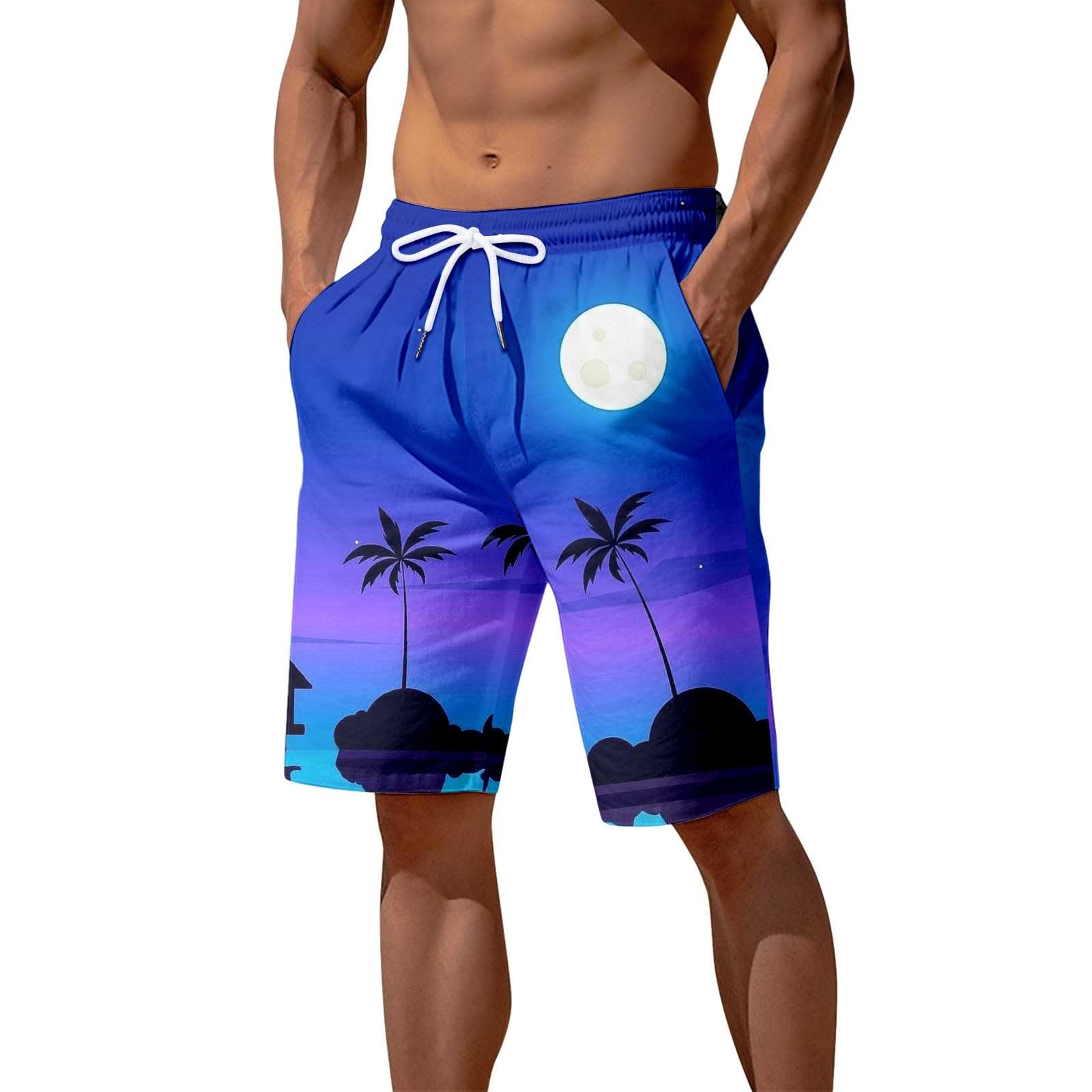 Herren Boardshorts Schnelltrocknend - Badehose Mit Taschen Für Strand & Pool