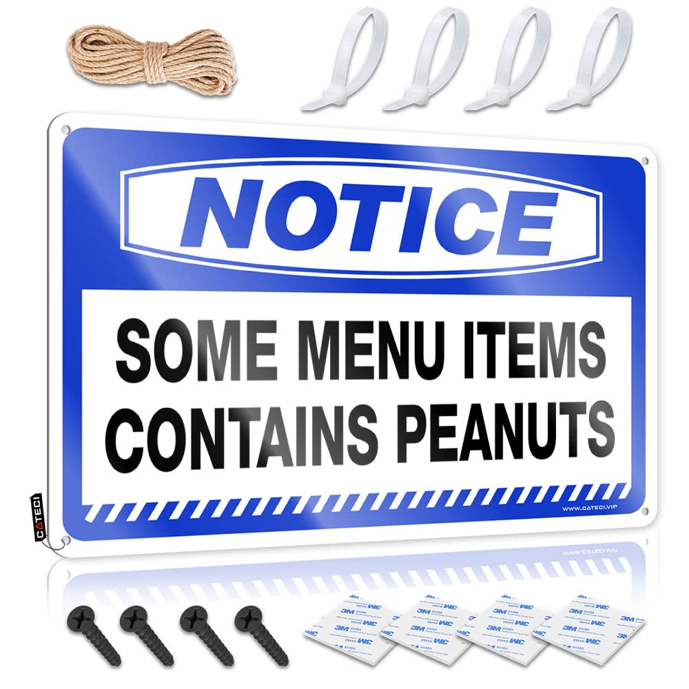 Fzfn Colour Tin Wall Decor New Ready To Hang - Notice Some Menu Items Contains Peanuts Accessories For Bedroom(30X40cm)