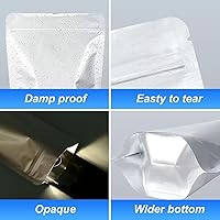 Vista 1 de Bolsas de Mylar para almacenamiento de alimentos, paquete de 100 bolsas de papel de aluminio de 4 x 6 pulgadas, bolsa reutilizable