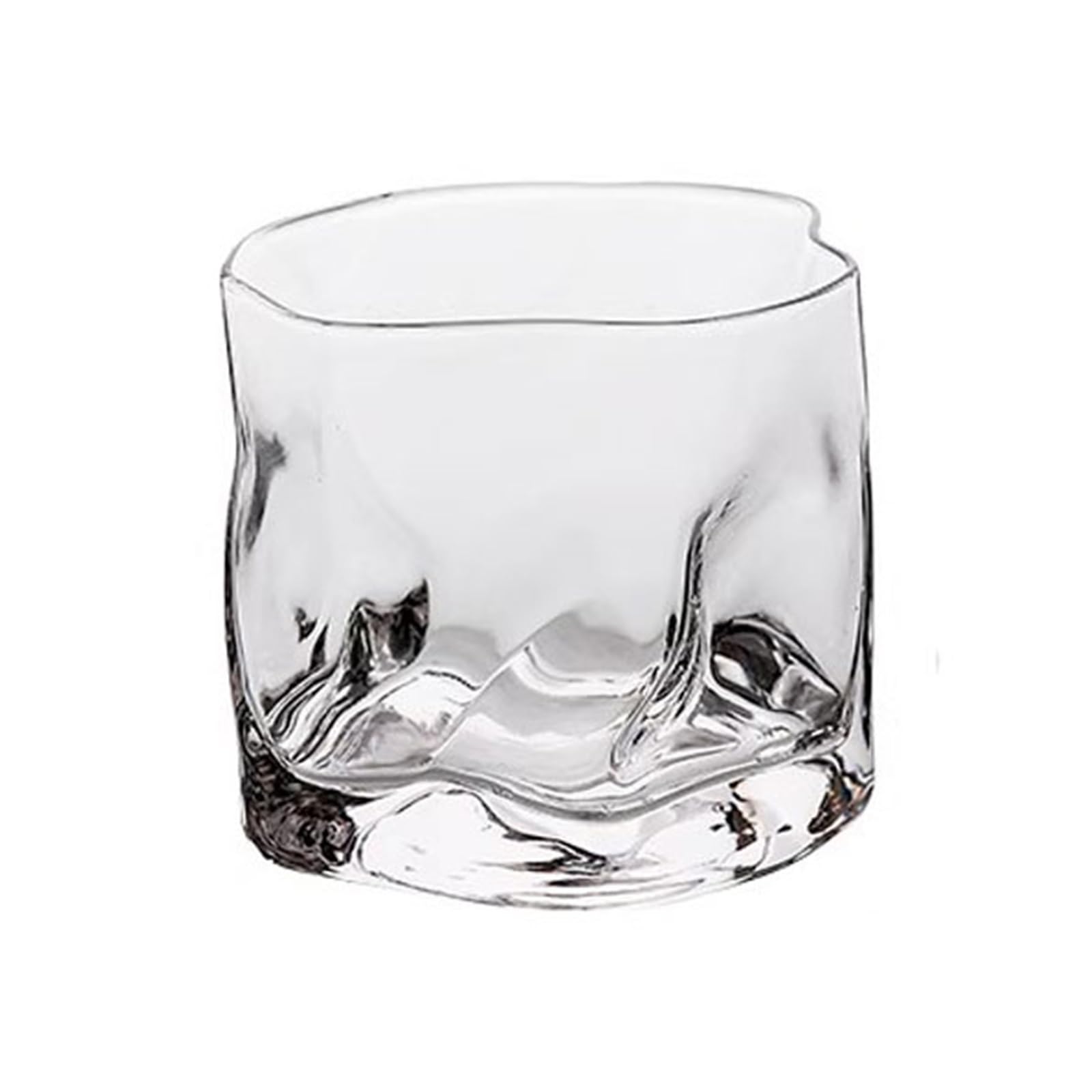 Unregelmäßige gedrehte Whiskygläser, 10,5 oz, schwerer Kristallbecher for Cocktails, Saft