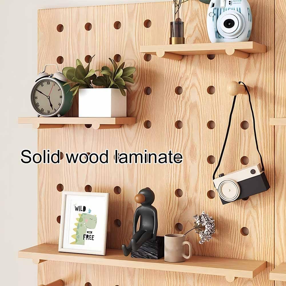 Pegboard Combination Wall Organizer, Wall Mount Display Peg Board Panel Kits for Home Office Wall Organizer, Crafts Organization(White,40x60 cm)