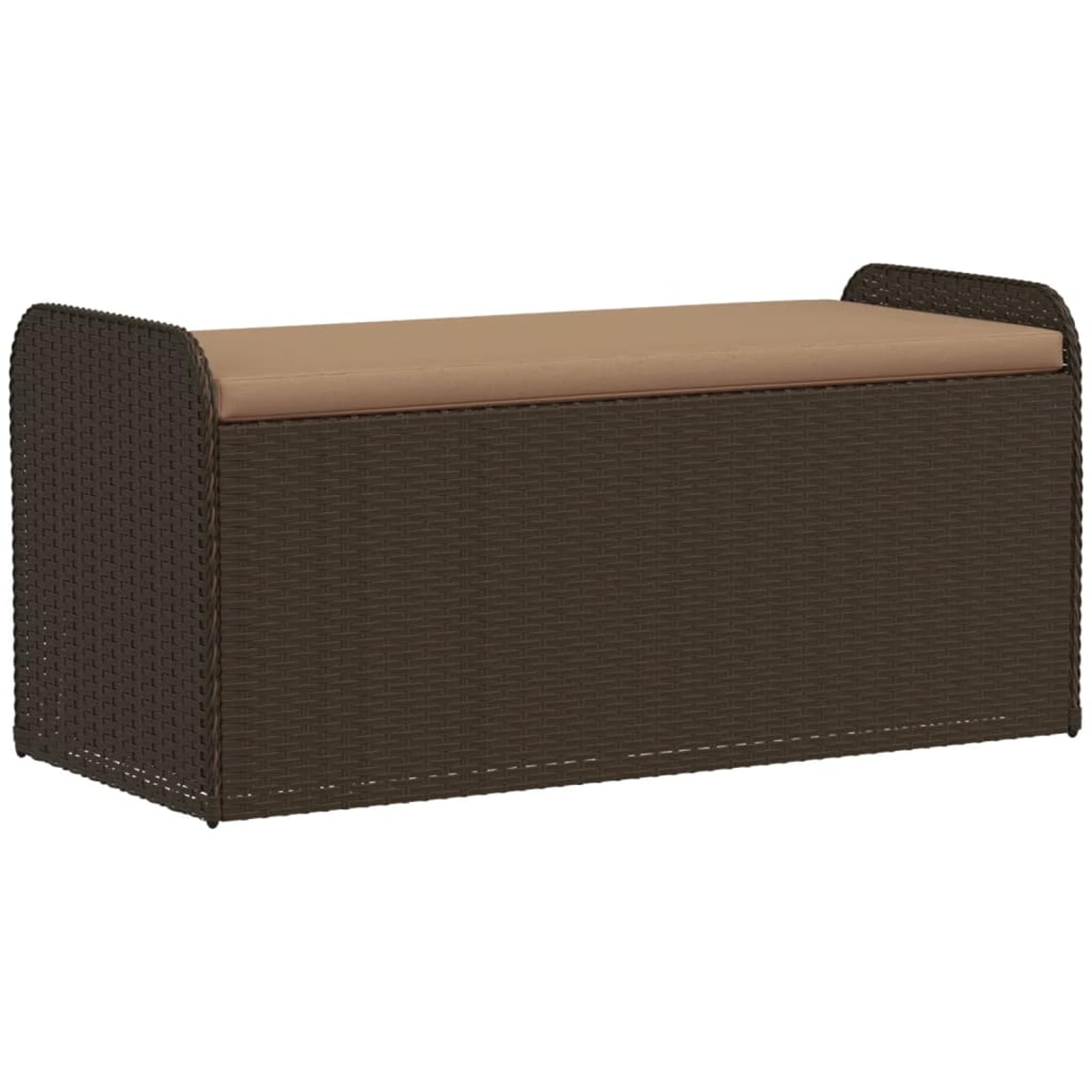 Gecheer Panca con Spazio Contenitore, 115x51x52 cm in Polyrattan, con Cuscini e Custodia Resistente all'Acqua, per Arredo Esterno e Giardino