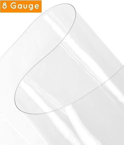 The Yard - Tela de vinilo de plástico transparente calibre 04 Tamaños de calibre 60 por yarda, cubiertas de mesa para bricolaje, maquinaria, uso