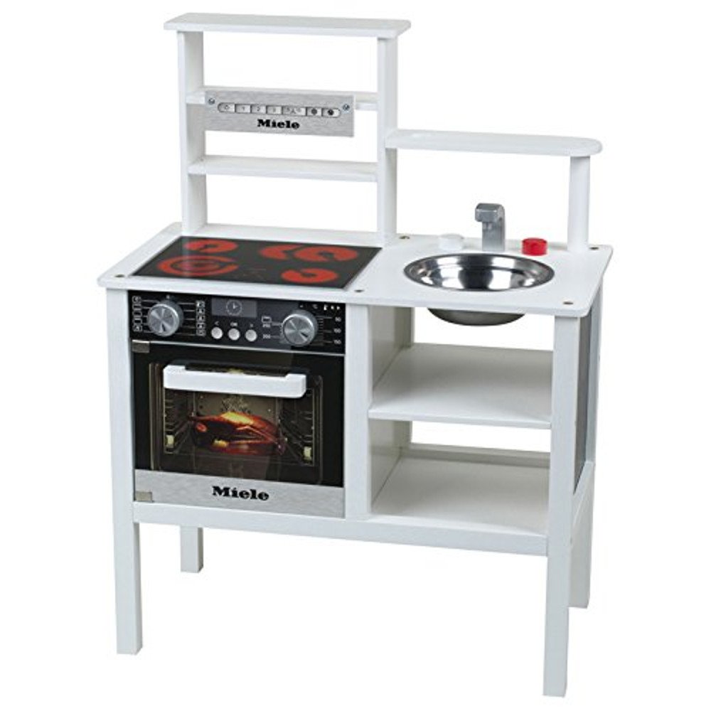 Klein 9458 - Miele Küche aus Holz, mittel, weiß