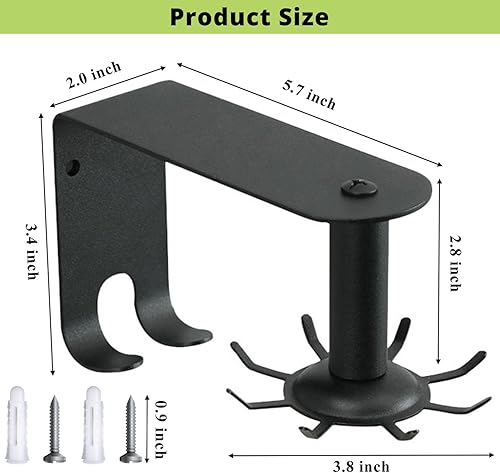 Miniatura 2 de AITRAI Ganchos para utensilios, 360 ganchos giratorios para utensilios de cocina, ganchos de acero inoxidable montados en la pared con 10 ganchos