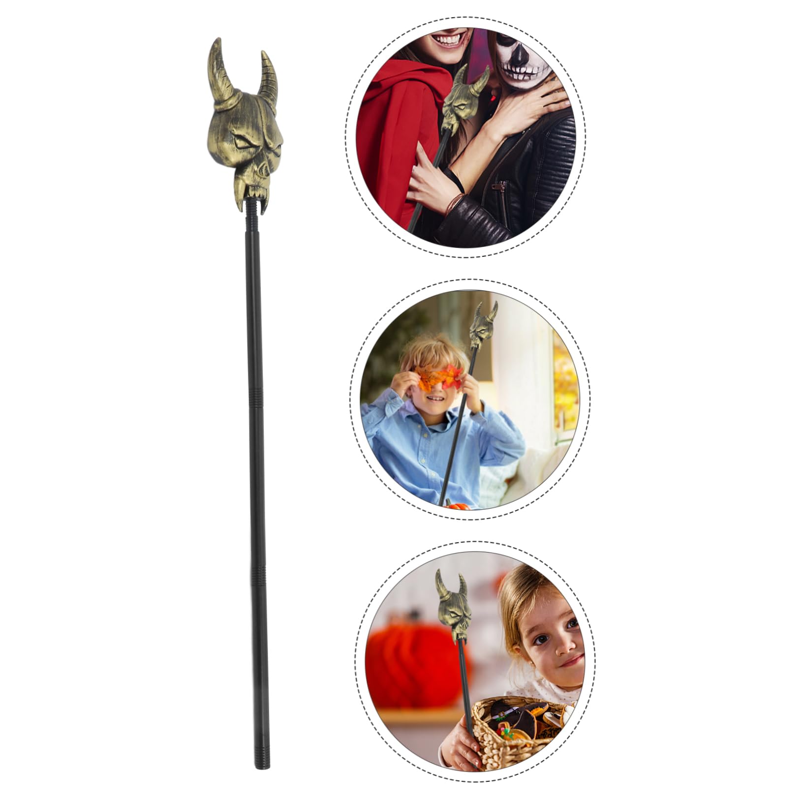 ERINGOGO Bastón De Cosplay De Calavera para Halloween Accesorio De Fiesta y Prop De Disfraz Ligero y Duradero para Eventos Temáticos y De Cosplay