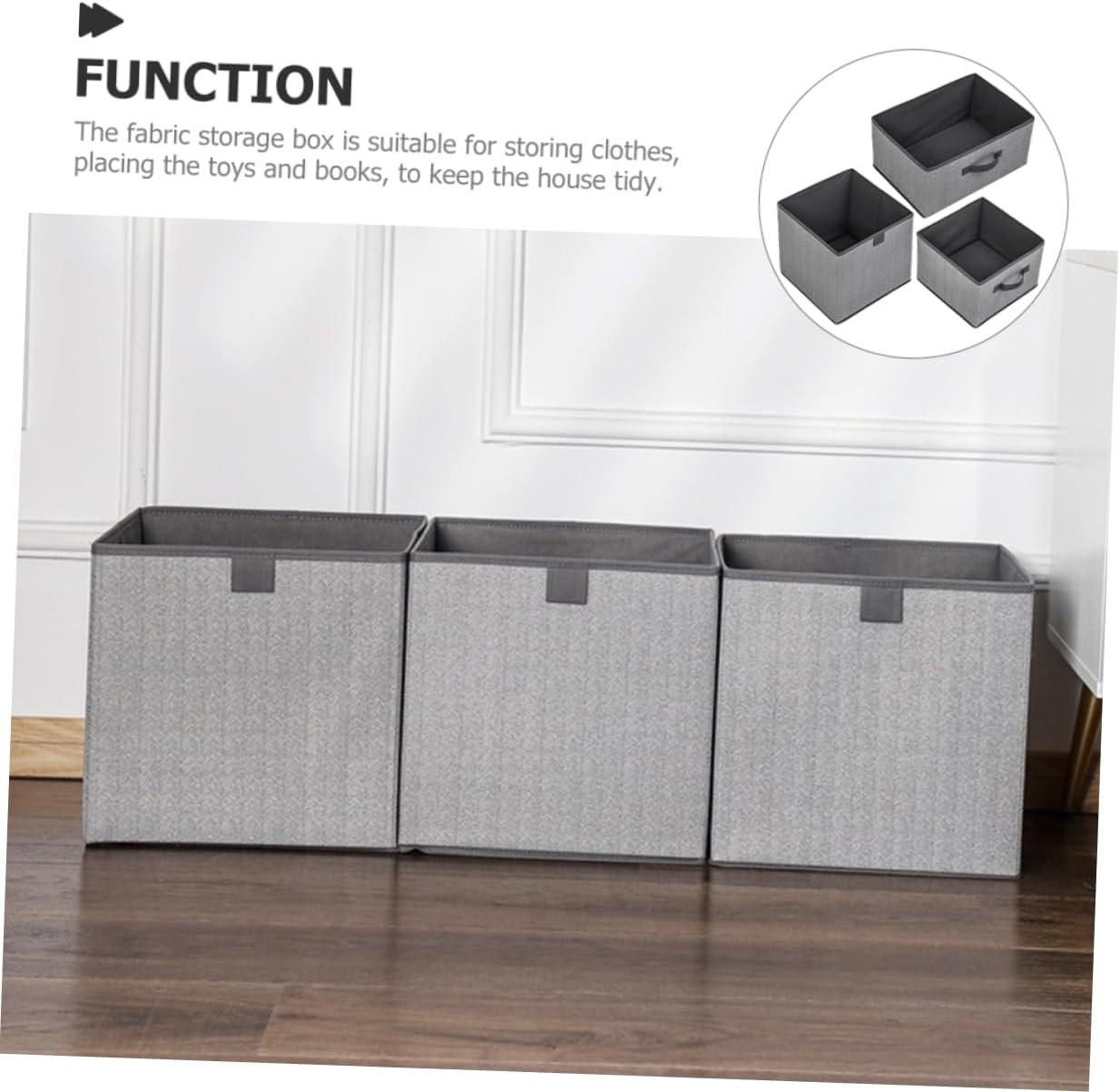 3pcs Clothes Storage Containers Stackable Bins Collapsible Closet Organizer Fabric Storage Bins Wardrobe Organization Easy to Move