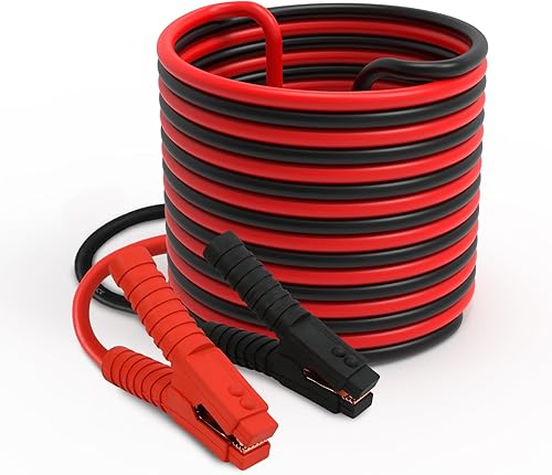 ZESUPER Cables de arranque de alta resistencia para automóvil, 1200 amperios, calibre 2, 20 pies, línea de arranque de emergencia para automóvil,