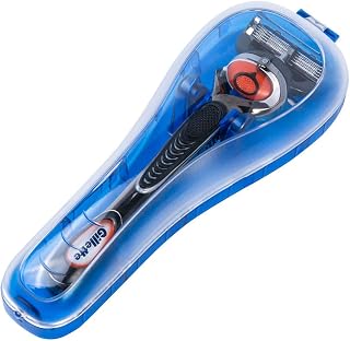 Nincha Blue Manual Razor Travel Case - Portable Protector for Gillette Fusion, ProGlide & More, Breathable & Durable