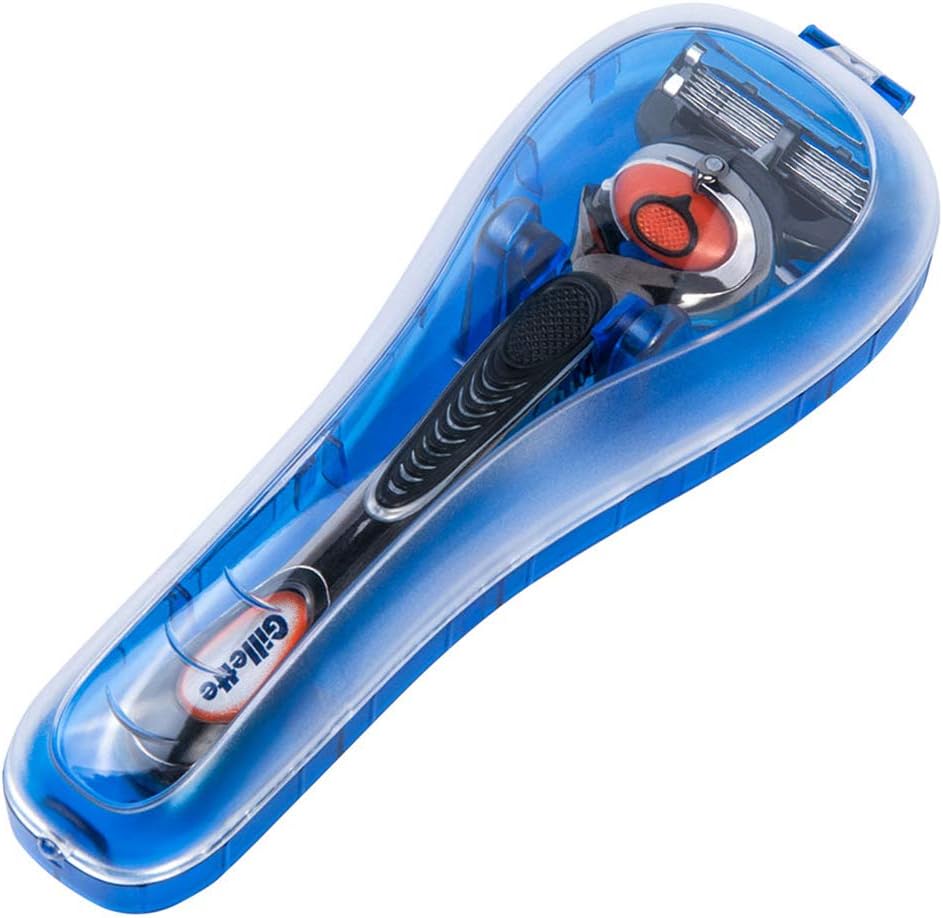 Manual Razor Travel Case Portable Plastic Manual Razor Trimmer Protector Blue