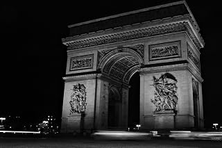 Arch De Triomphe French Revolutionary War Monument Paris France Photo Photograph Cool Wall Art Print Poster 18x12