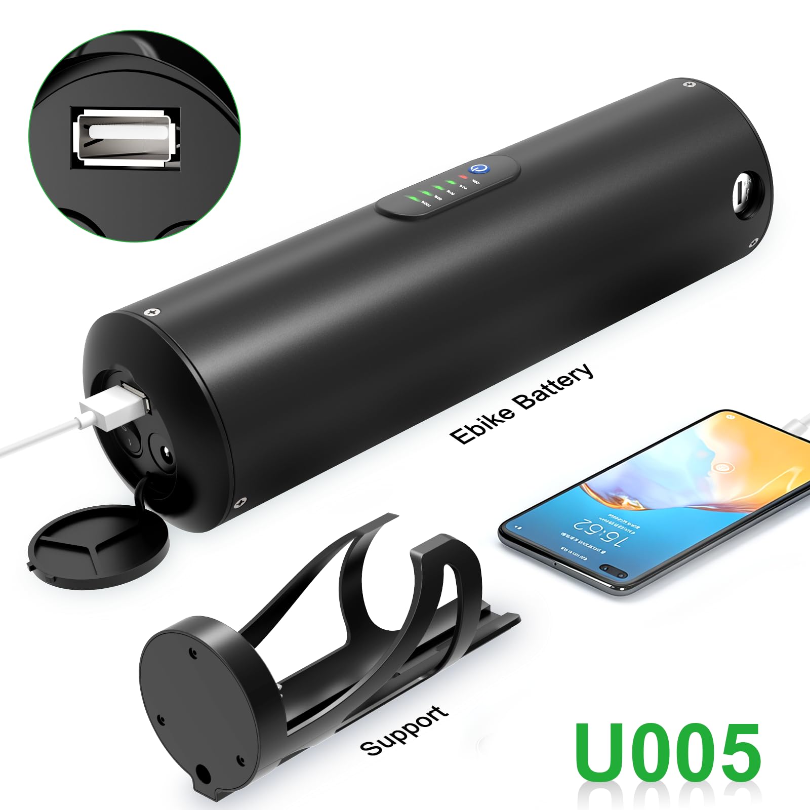 （Samsung35E/LG3500 Cell Flasche E-Bike-Akku 36 V, 250 W, 350 W, 500 W, passend für Vorder- und Hinterrad-Kit mit Bafang-Motor(S001-2/U005)