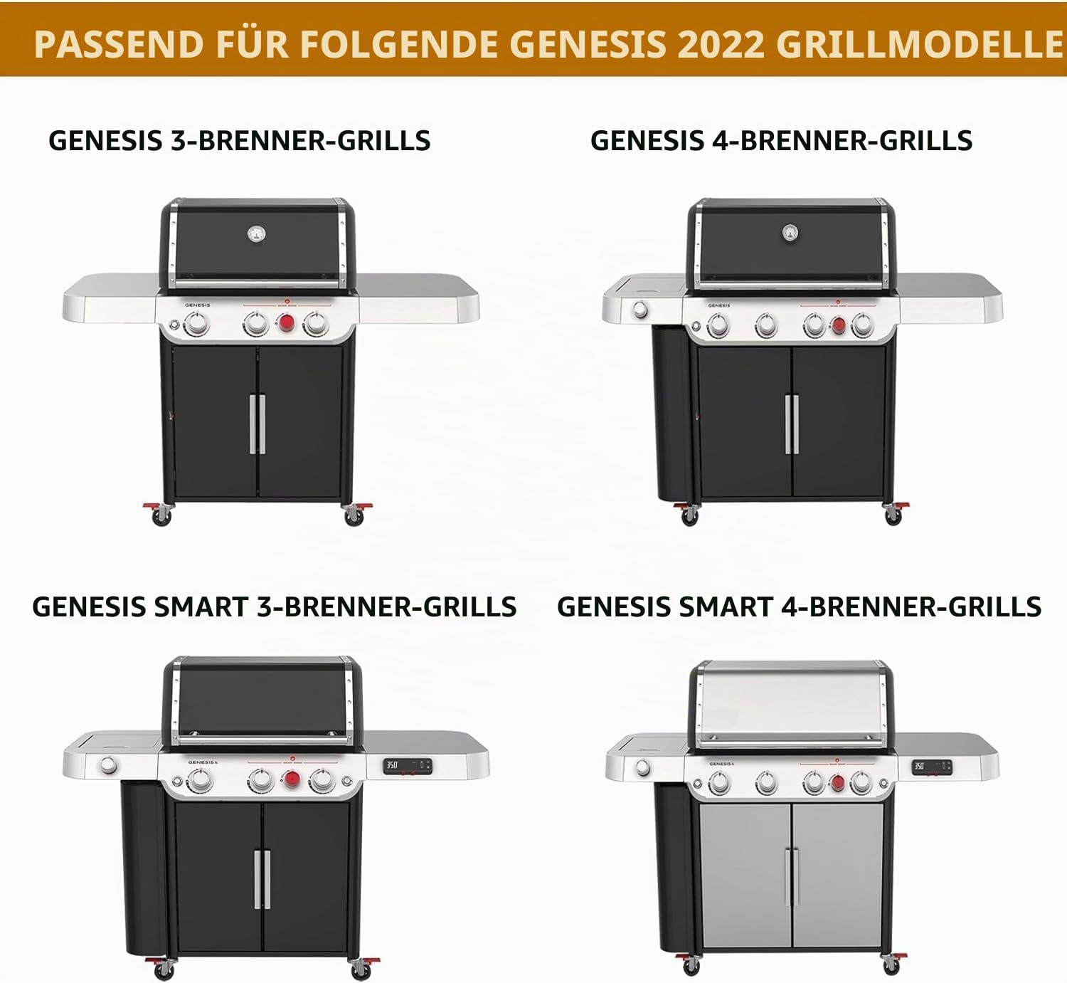 Onlyfire Grillschalen Edelstahl, Grillkorb für Weber Genesis 2022 E/S 325, E/S/EPX 335, E/S/SPX-435 Gasgrill, Grillplatte mit Griff für Gemüse, Fleisch und Fisch, 47 x 41 cm, Grillpfanne