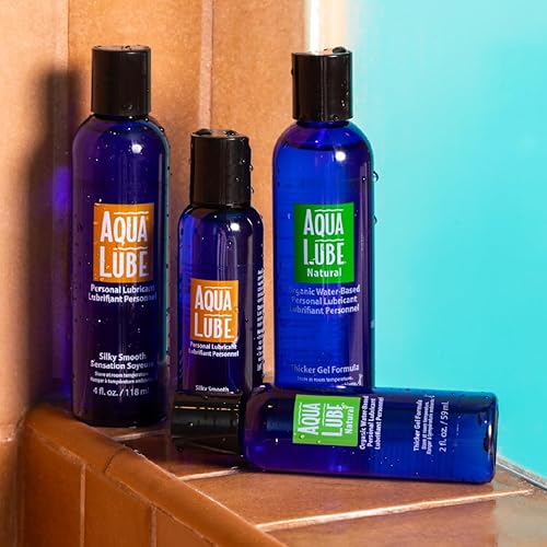 Miniatura 6 de Aqua Lube Natural 4 onzas líquidas, gel más grueso, lubricante personal, fórmula no pegajosa a base de agua, apto para juguetes, suave, de larga